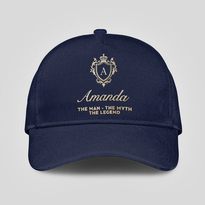 The Man The Myth The Legend Golden Navy Cap AMANDA 13K1 C138PF