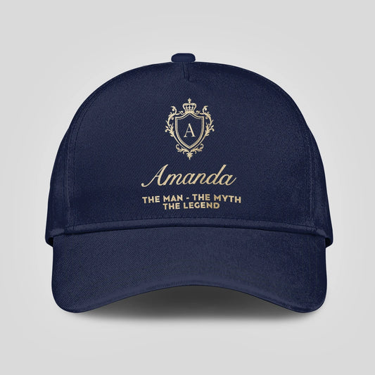 The Man The Myth The Legend Golden Navy Cap AMANDA 13K1 C138PF