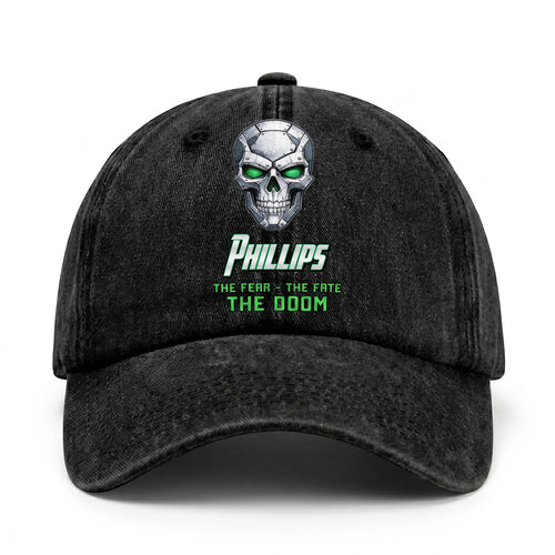 The Fear The Fate The Doom Skull Washed Cap PHILLIPS 13K1 C99PF