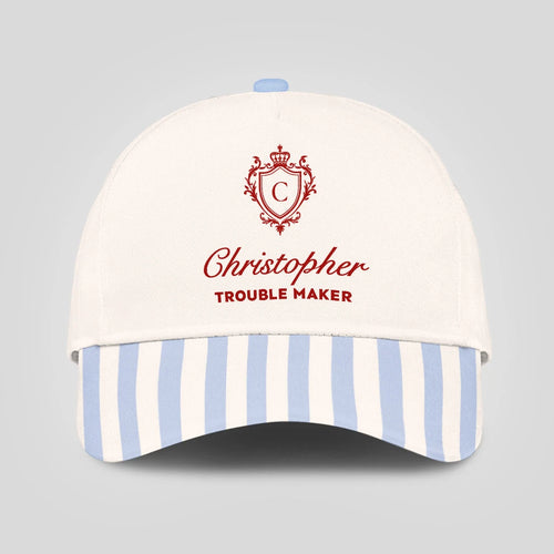 Trouble Maker Stripped Blue Beach Cap CHRISTOPHER 13K1 C74PF
