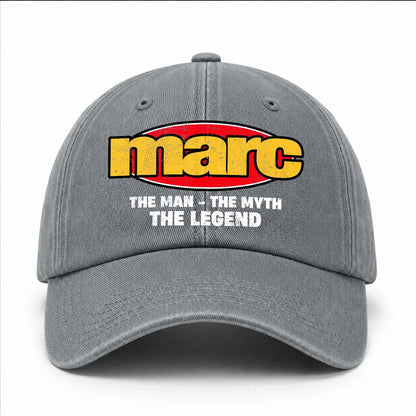 The Man The Myth The Legend Vintage Logo Washed Cap MARC 13K1 C162PF