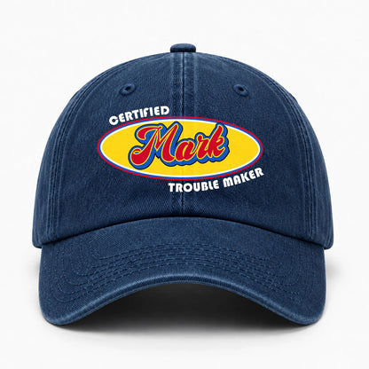 Certified Your Name Trouble Maker Washed Cap MARK 13K1 C73PF