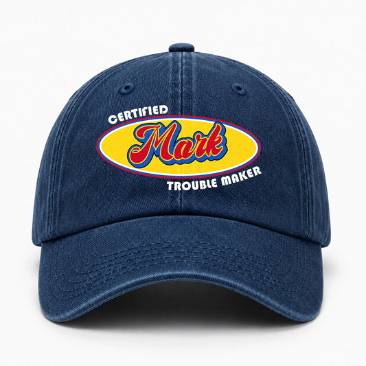 Certified Your Name Trouble Maker Washed Cap MARK 13K1 C73PF