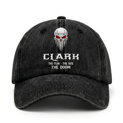 Your Name The Fear The Fate The Doom Skull Washed Cap CLARK 13K1 C98PF