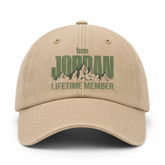 Team Your Name Lifetime Member Mountain Cap JORDAN 13K1 C58PF