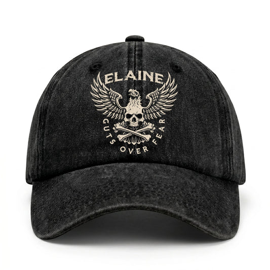 Your Name Guts Over Fear With Eagle And Skull Washed Cap ELAINE 13K1 C75PF