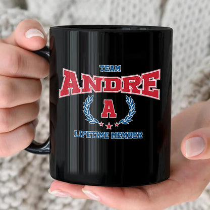 Team Your Name Lifetime Member Sporty Mug ANDRE 13K1 MG09