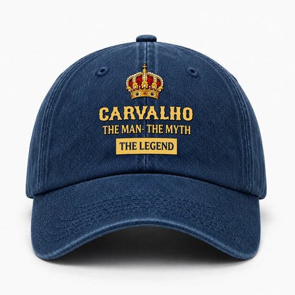 The Man The Myth The Legend King Crown Washed Cap CARVALHO 13K1 C146PF