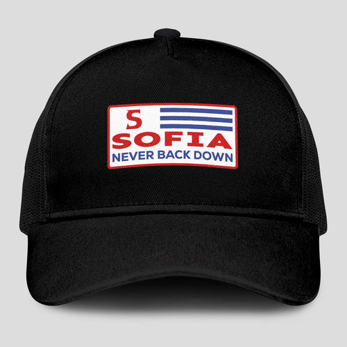 Never Back Down Vintage America Black Mesh Cap SOFIA 13K1 C207PF