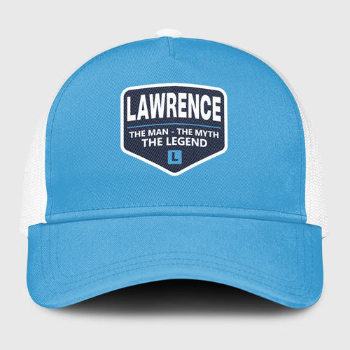 The Man The Myth The Legend Light Blue Mesh Cap LAWRENCE 13K1 C190PF
