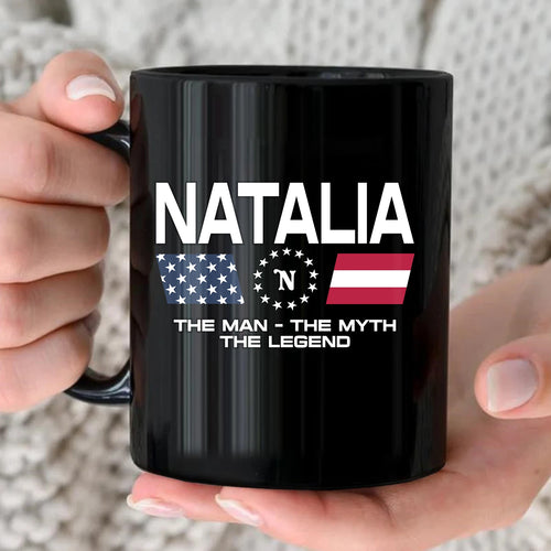 The Man The Myth The Legend Us Flag Mug NATALIA 13K1 MG23