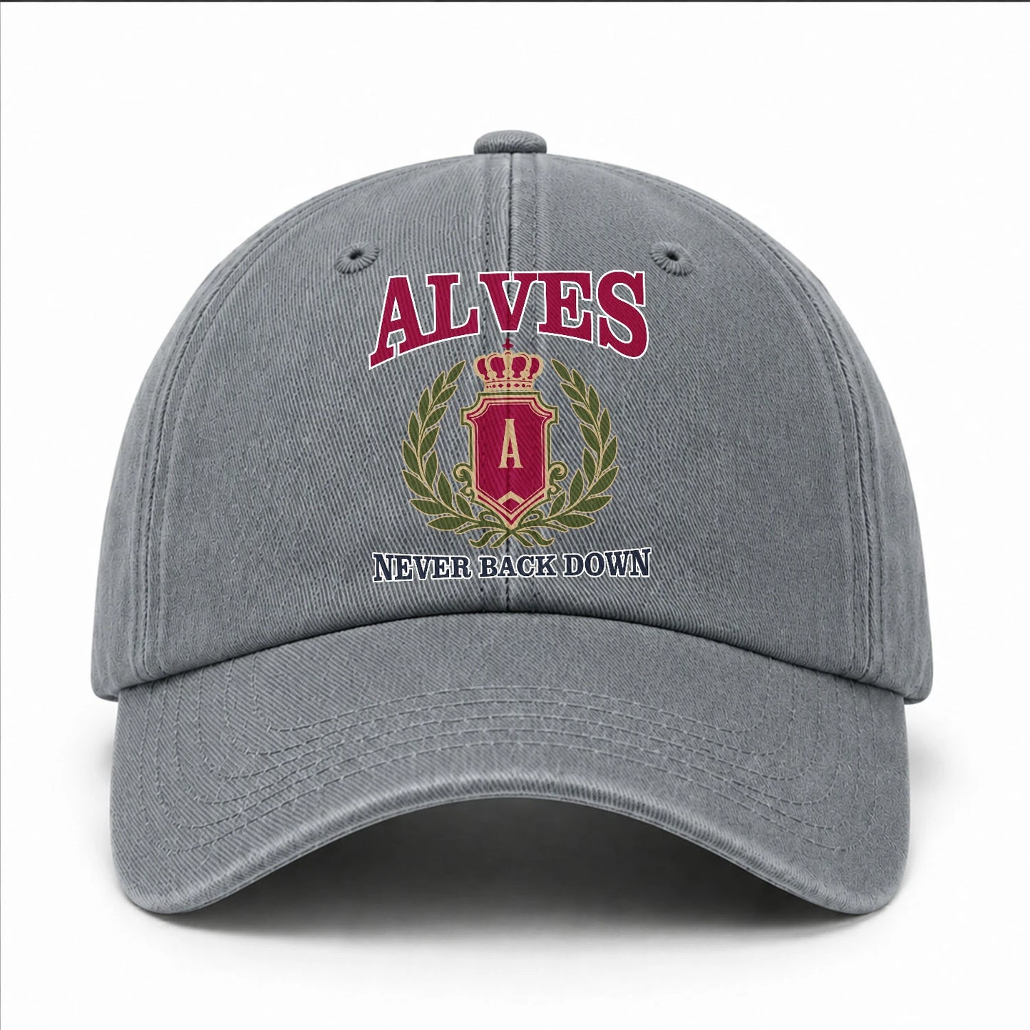 Your Name Never Back Down Royal Washed Cap ALVES 13K1 C77PF