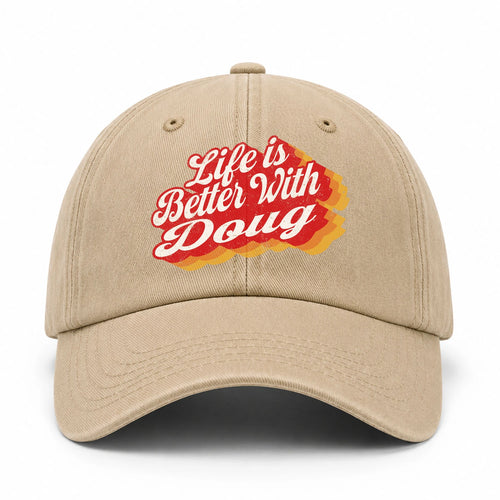 Life Is Better With Your Name Vintage Washed Cap DOUG 13K1 C67PF
