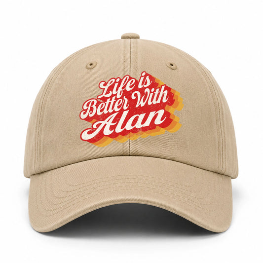 Life Is Better With Your Name Vintage Washed Cap ALAN 13K1 C67PF