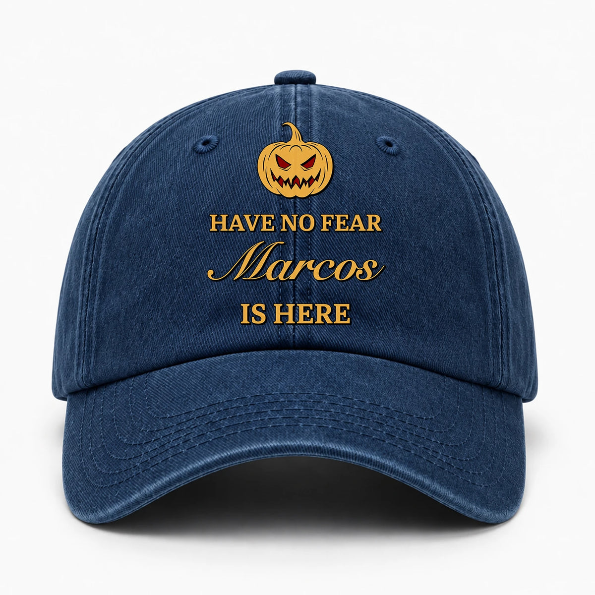 Have No Fear Your Name Is Here Jack O' Lantern Washed Cap MARCOS 13K1 C165PF