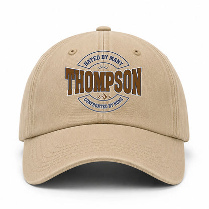 Hated By Many Confronted By None Washed Cap THOMPSON 13K1 C36PF