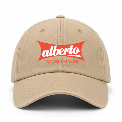 Trouble Maker Red Logo Washed Cap ALBERTO 13K1 C78PF