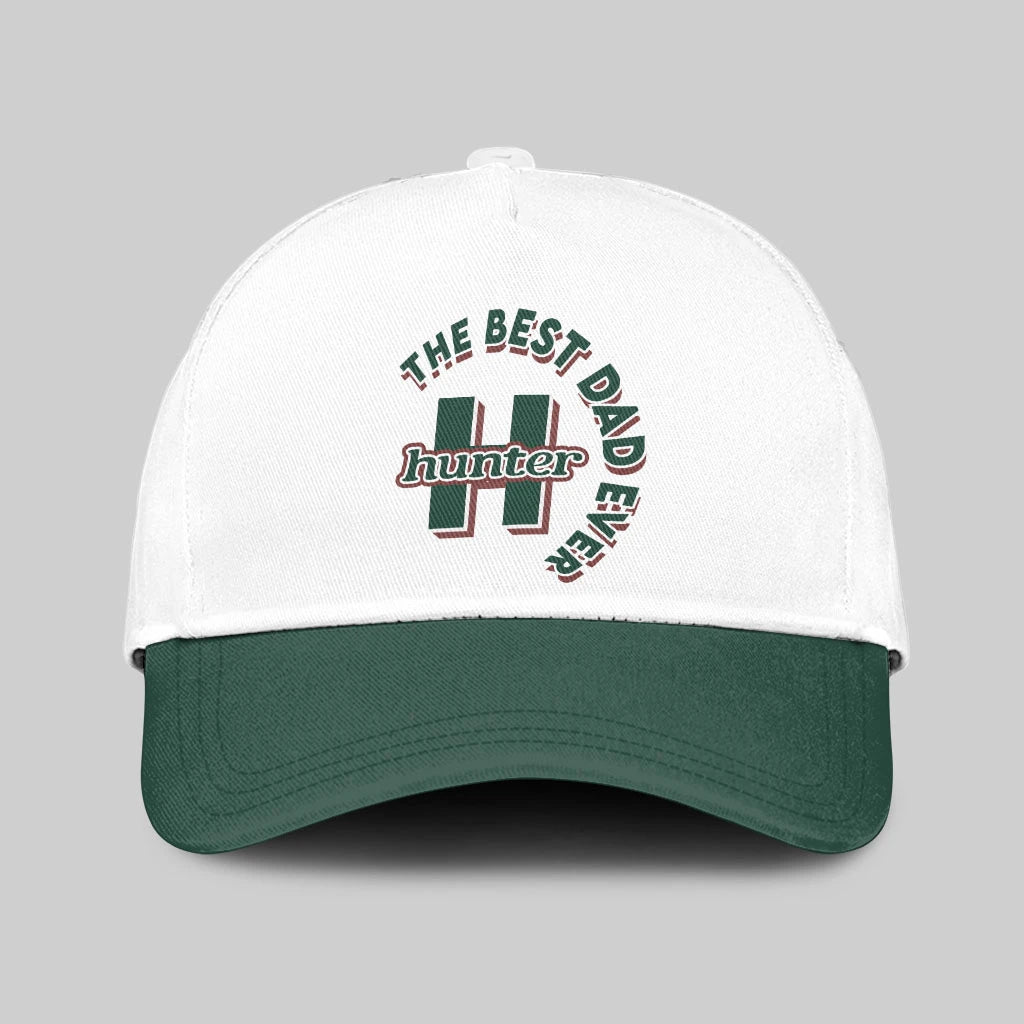The Best Dad Ever Custom Name Cap HUNTER 13K1 C35PF