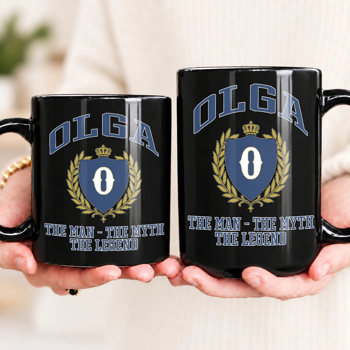 The Man The Myth The Legend Blue And Yellow Logo Mug OLGA 13K1 MG24