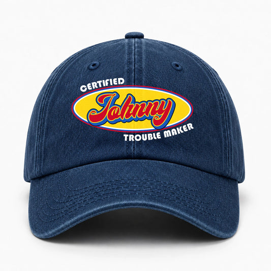 Certified Your Name Trouble Maker Washed Cap JOHNNY 13K1 C73PF