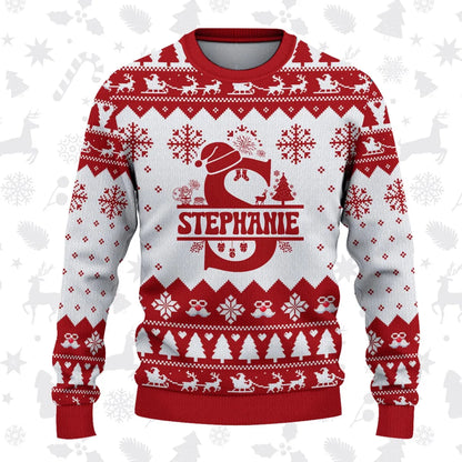 STEPHANIE Personalized Christmas Pajama Set - Holiday Gift Outfit 13K1-CR2