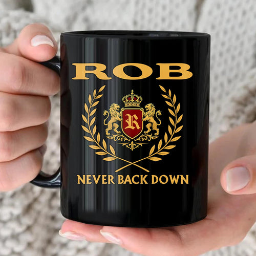 Never Back Down Royal Mug ROB 13K1 MG22