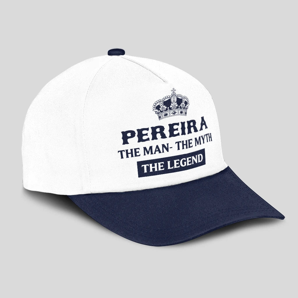 The Man The Myth The Legend King Crown Blue And White Cap PEREIRA 13K1 C147PF