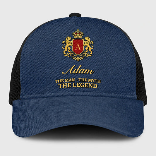 The Man The Myth The Legend Royal Blue Mesh Cap ADAM 13K1 C187PF