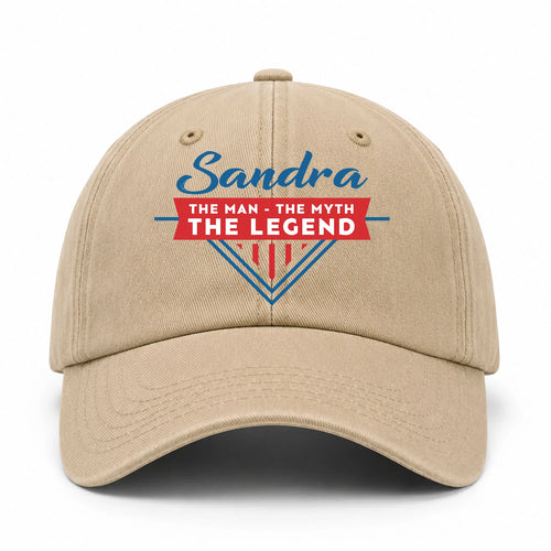 The Man The Myth The Legend Logo Washed Cap SANDRA 13K1 C37PF
