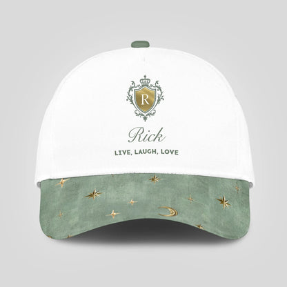 Live Laugh Love Stars And Moon Green Cap RICK 13K1 C124PF