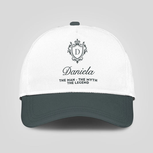 The Man The Myth The Legend Elegant Gray And White Cap DANIELA 13K1 C170PF