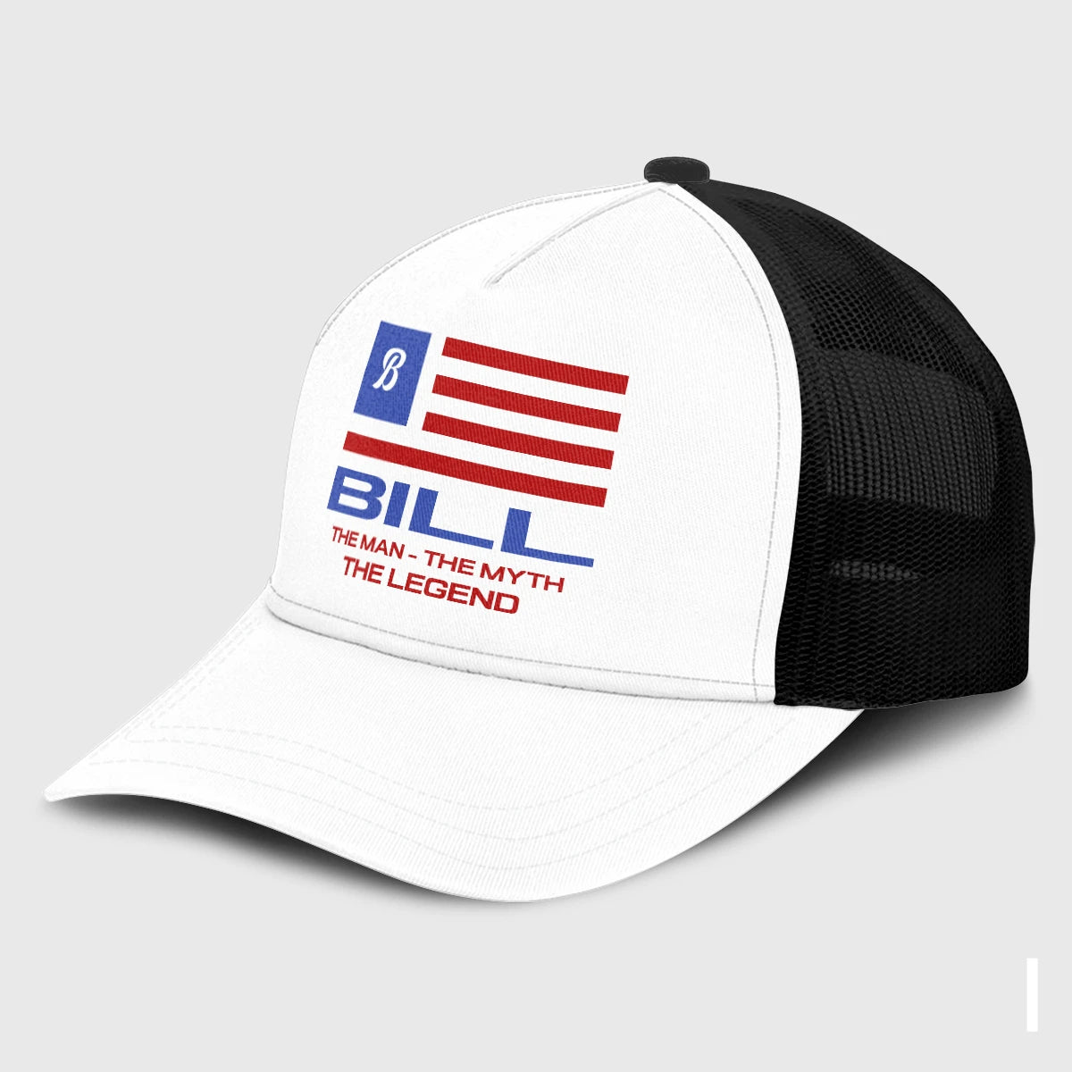 The Man The Myth The Legend America Flag Mesh Cap BILL 13K1 C193PF