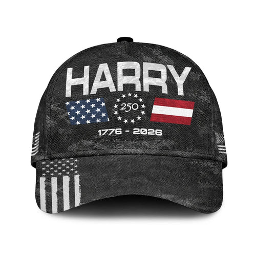 HARRY 13K1-C13PF 250th Anniversary Patriotic Baseball Cap 1776–2026