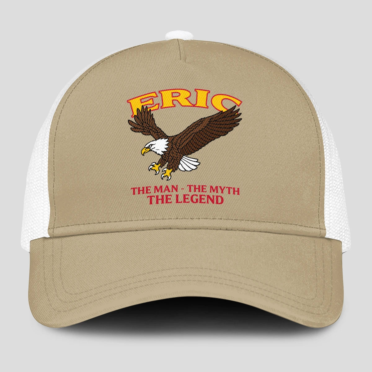 The Man The Myth The Legend Eagle Khaki Mesh Cap ERIC 13K1 C210PF