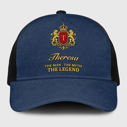 The Man The Myth The Legend Royal Blue Mesh Cap THERESA 13K1 C187PF