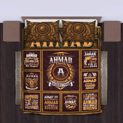 AHMAD Limited Edition Personalized Bedding Set 13K1-BS3