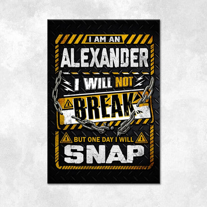 ALEXANDER Motivational Rug – Black & Yellow Quote Carpet for Living Room 13K1-AR1