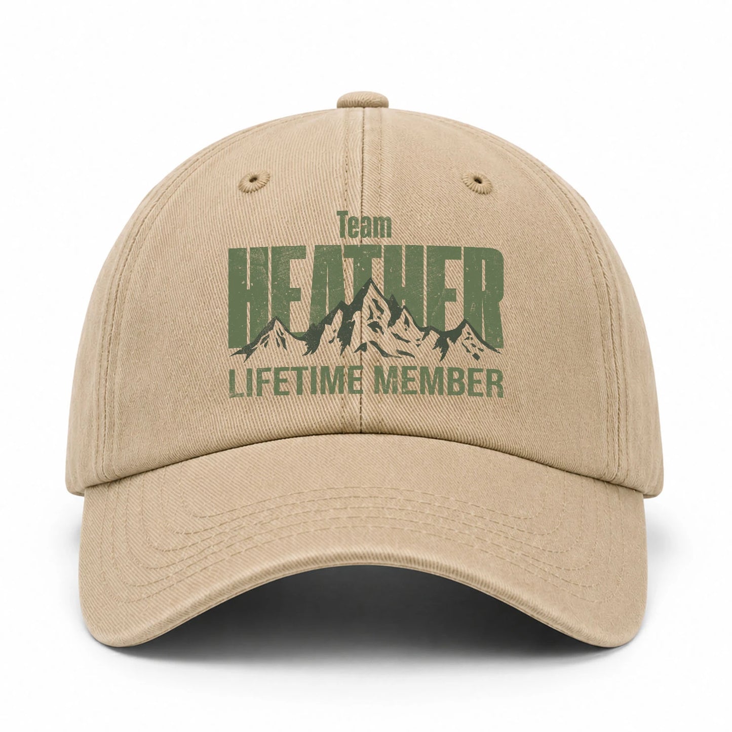 Team Your Name Lifetime Member Mountain Cap HEATHER 13K1 C58PF