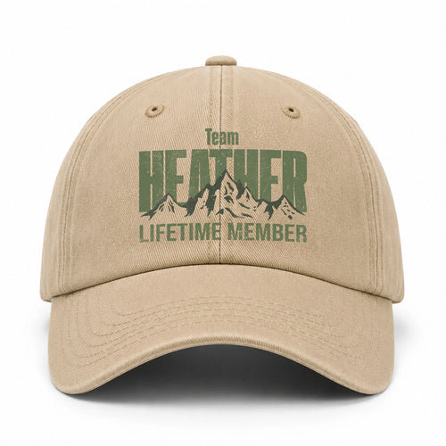 Team Your Name Lifetime Member Mountain Cap HEATHER 13K1 C58PF