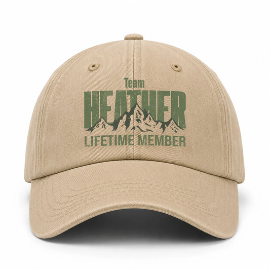 Team Your Name Lifetime Member Mountain Cap HEATHER 13K1 C58PF