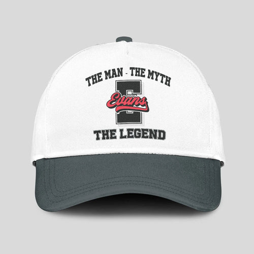 The Man The Myth The Legend Custom Initial Letter And Name Cap EVANS 13K1 C38PF