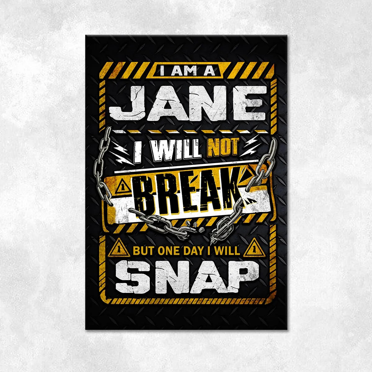 JANE Motivational Rug – Black & Yellow Quote Carpet for Living Room 13K1-AR1