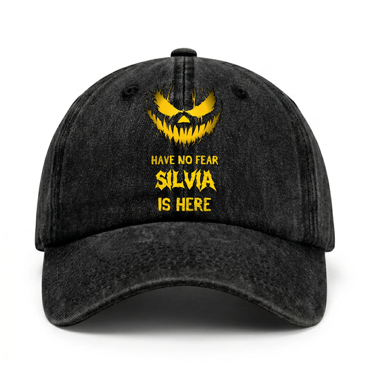 Have No Fear Your Name Is Here Jack O' Lantern Washed Cap SILVIA 13K1 C135PF