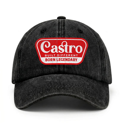 Built Different Born Legendary Red Logo Washed Cap CASTRO 13K1 C63PF