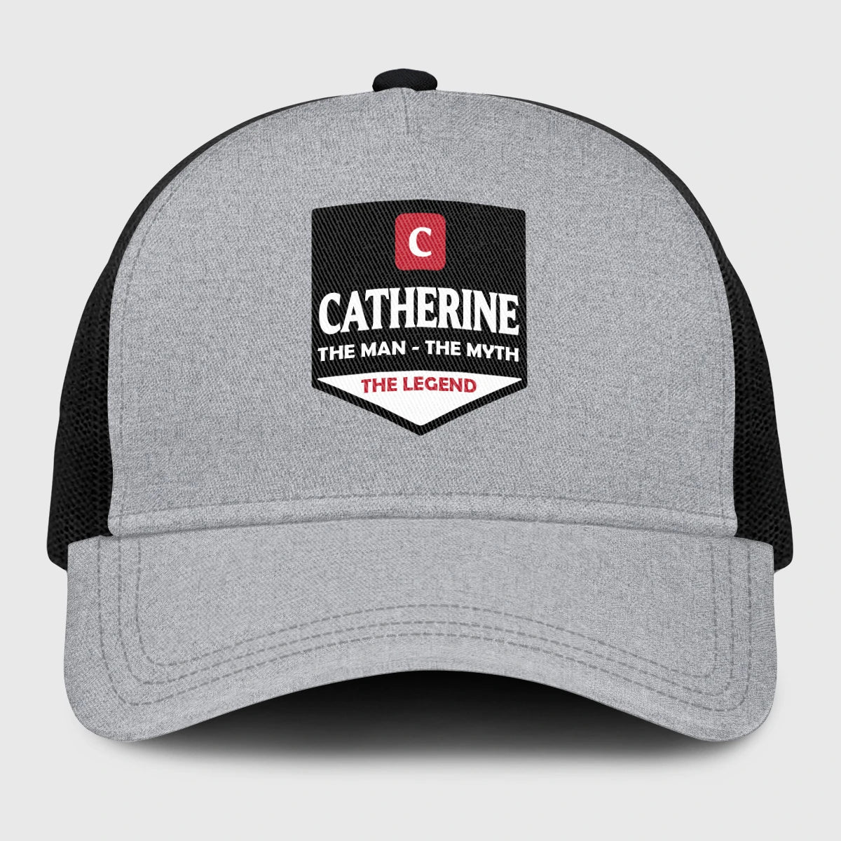 The Man The Myth The Legend Gray Mesh Cap CATHERINE 13K1 C189PF