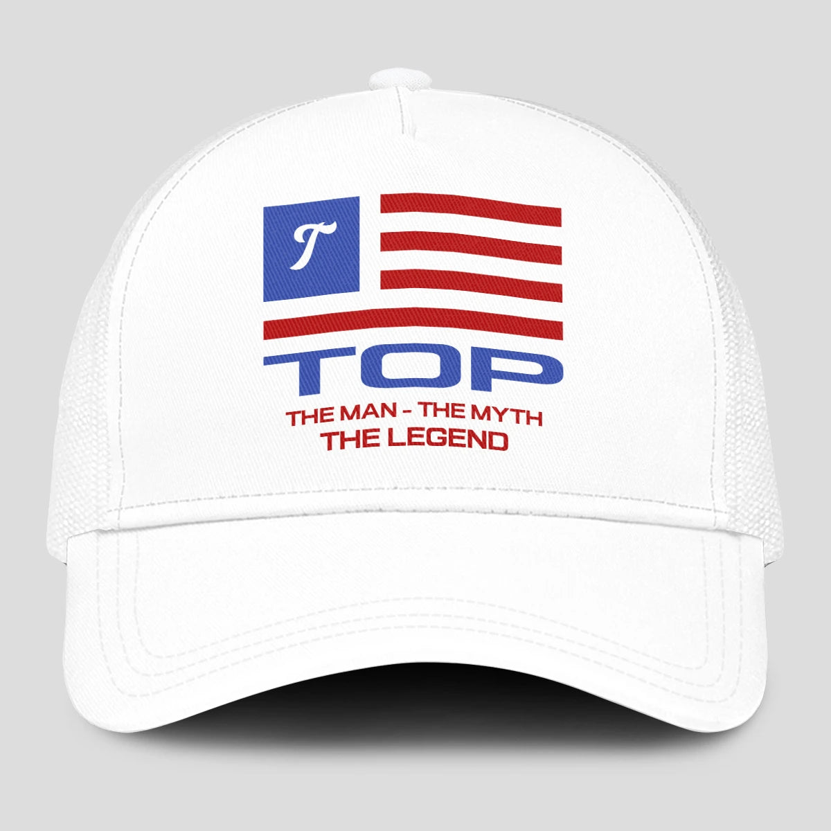 The Man The Myth The Legend America Flag Mesh Cap TOP 13K1 C193PF
