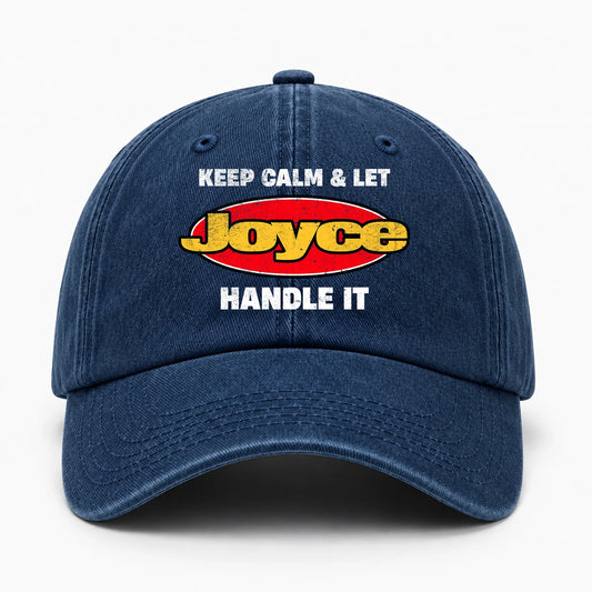 Keep Calm & Let Your Name Handle It Yellow And Red Logo Washed Cap JOYCE 13K1 C172PF