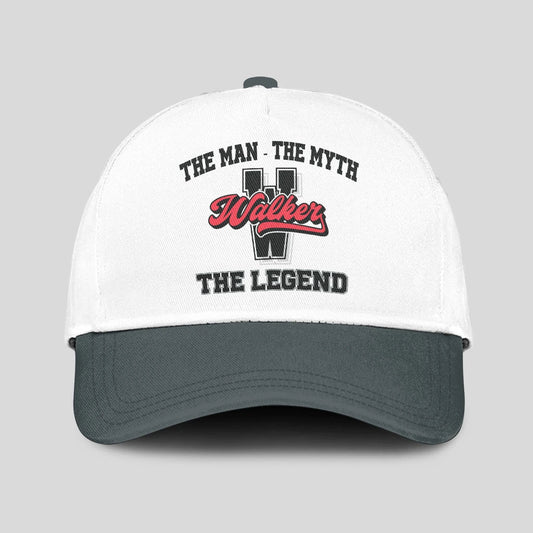 The Man The Myth The Legend Custom Initial Letter And Name Cap WALKER 13K1 C38PF