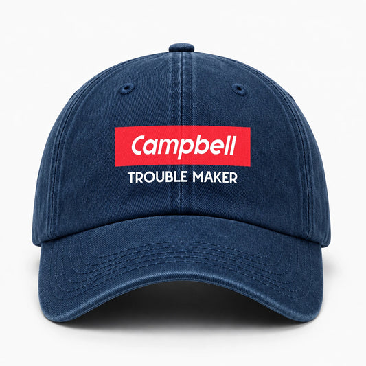 Trouble Maker Red Logo Washed Cap CAMPBELL 13K1 C140PF