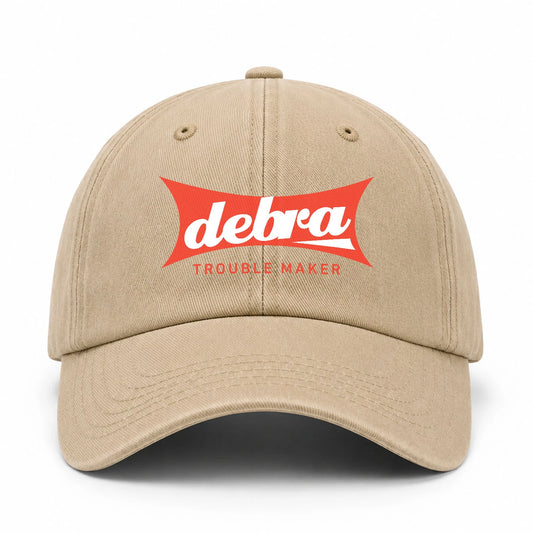 Trouble Maker Red Logo Washed Cap DEBRA 13K1 C78PF